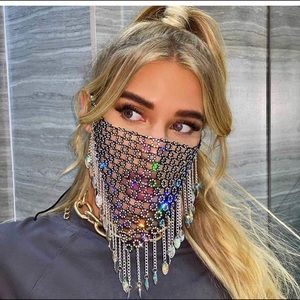 2 Sparkly Rhinestone Masks